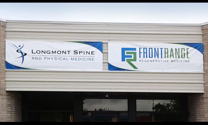 Longmont Spine Center banners