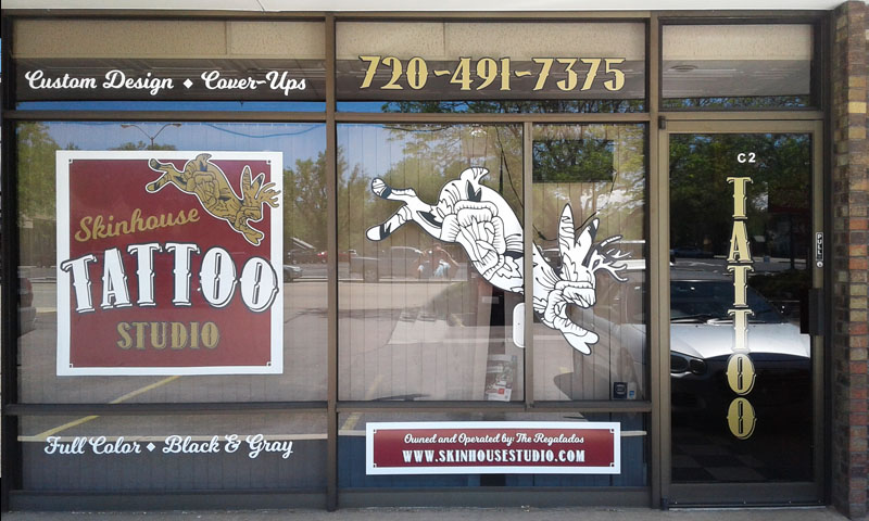 Skinhouse Tattoo window vinyl