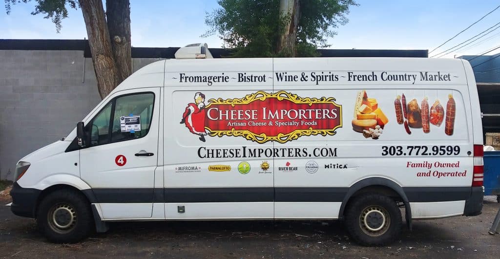 Cheese Importers vehicle graphics