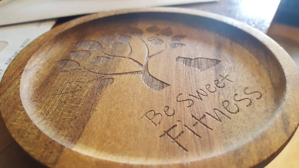 Laser engraving on wood example